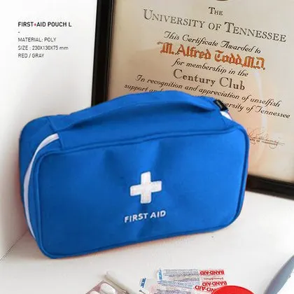 Пустая большая аптечка первой помощи, медицинская коробка для экстренной помощи, портативная дорожная сумка для выживания на природе, медицинская сумка большой емкости для дома/автомобиля - Цвет: Blue