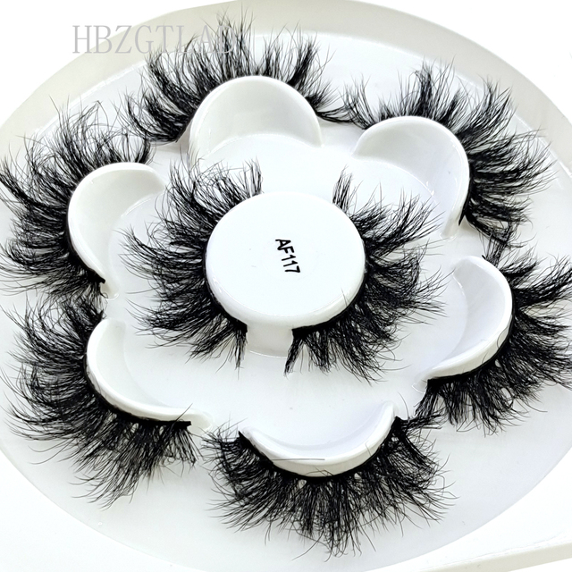 4Pair 3D Mink Eyelashes Fluffy Dramatic Eyelashes Makeup Wispy Mink Lashes Natural Long False Eyelashes Thick Fake Lashes