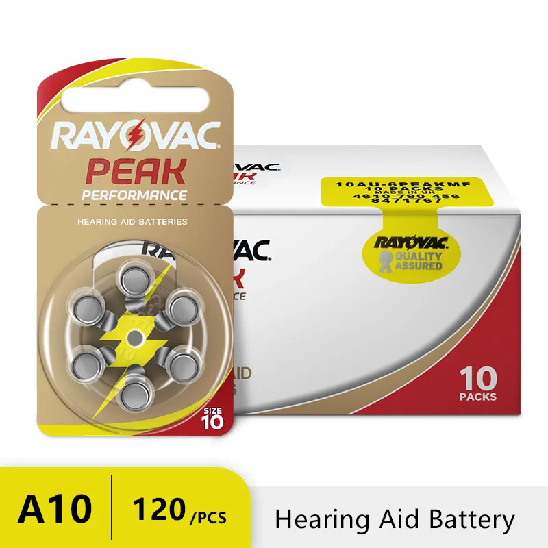 120 шт. батарейки для слуховых аппаратов Rayovac Peak A13 PR48 ZA13 A312 PR41 ZA312 10A PR70 ZA10|hearing aid batteries|battery for hearing aidsbattery a13 |