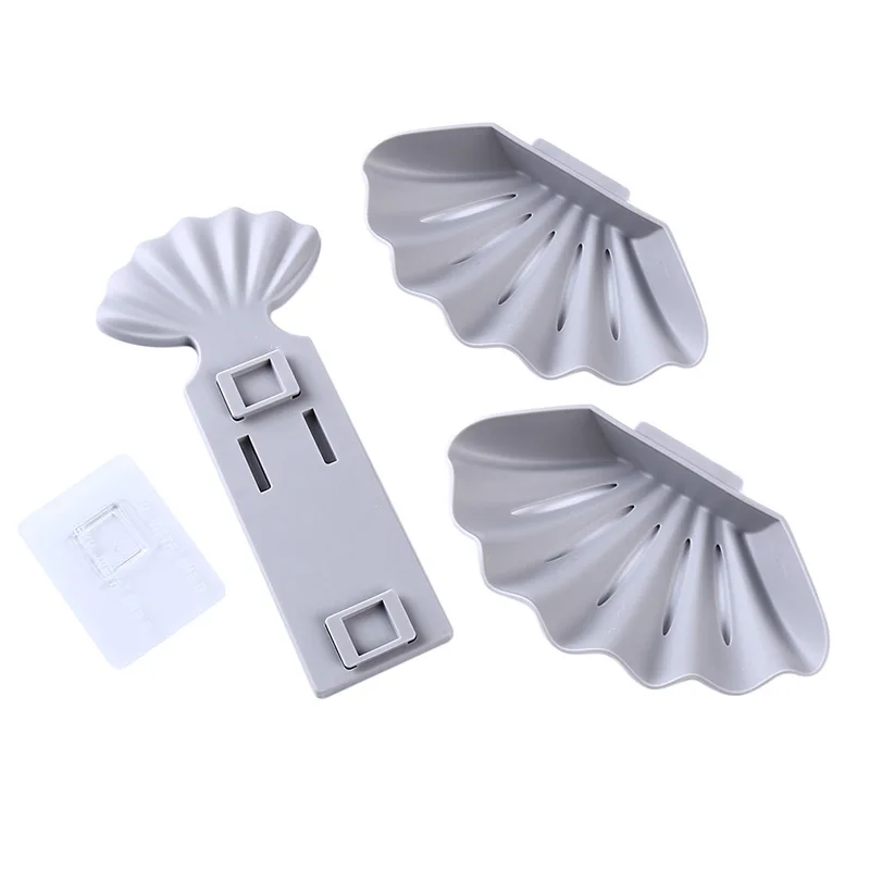Creative Asphalt Soap Box Without Perforation Double Bathroom Toilet Personality Portable Shell Double Soap Shelving