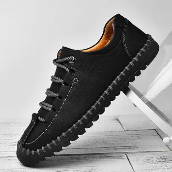 

Comfortable Genuine Leather Casual Men Shoes Fashion Brand High Quality Breathable Shoes Moccasins Loafers Mens Large Size 48