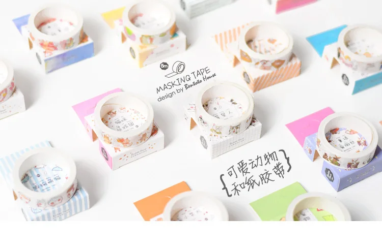 Kawaii Васи клейкие ленты Скрапбукинг маскирования клейкие ленты наклейки Скрапбукинг Washitape стиральная лента Sumikko дневник DIY украшения 02587