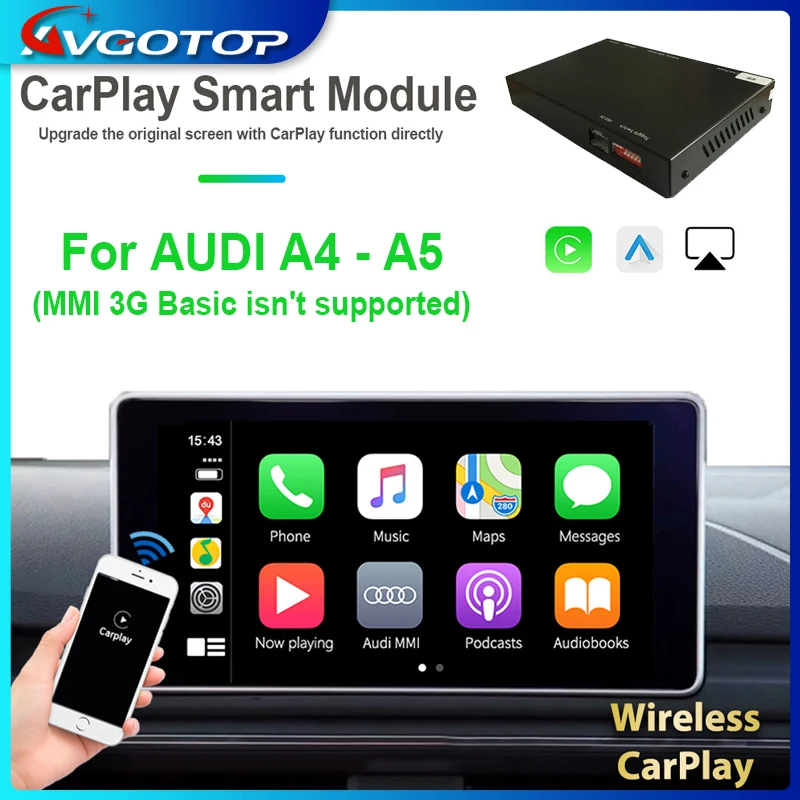 Avgotop Wireless Carplay For Audia4 A5 20122019 Oem Screen Upgrade
