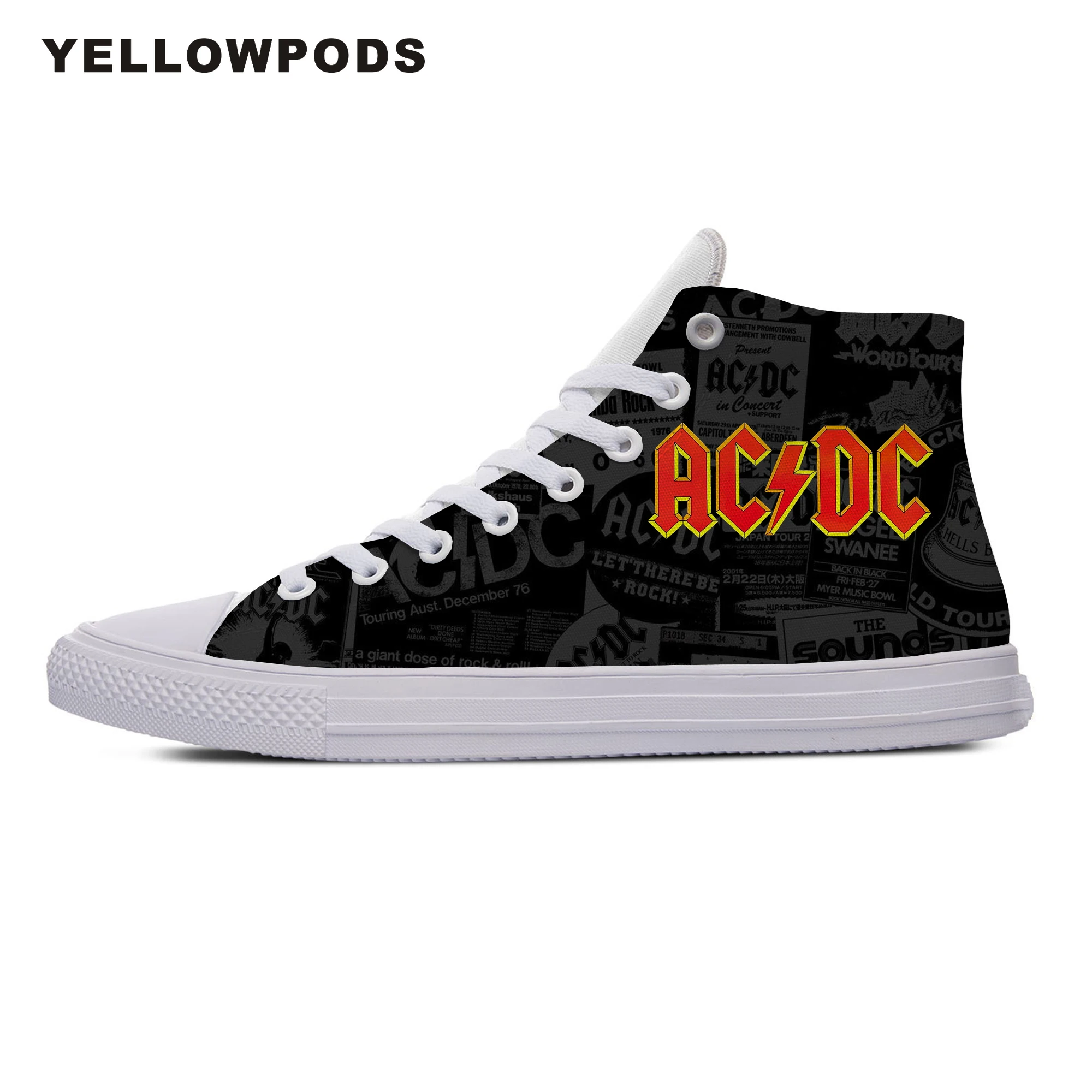 

Men Walking Shoes Customized Your Own Logo/Photo/Image Pattern AC/DC Famous Rock Band High Quality Men Fashion Diy Your Shoes