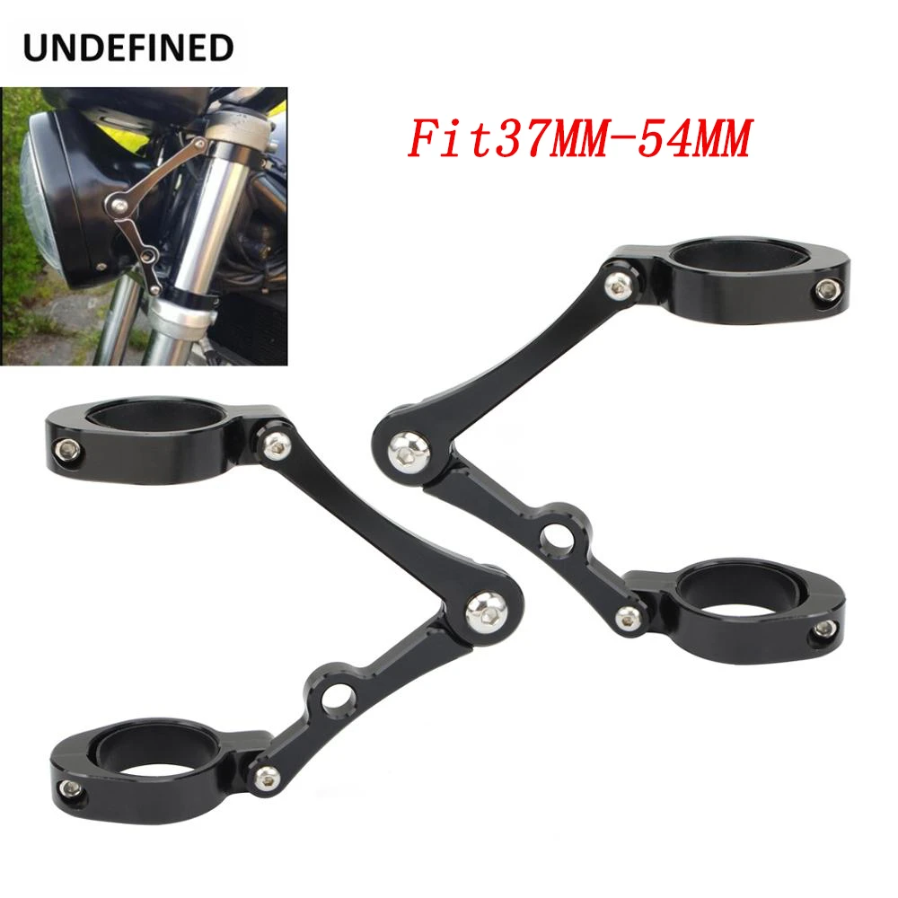 Motorcycle Headlight Mount Bracket Clamp 37MM 41MM 49MM 54MM Fork Tube Spotlight Holder