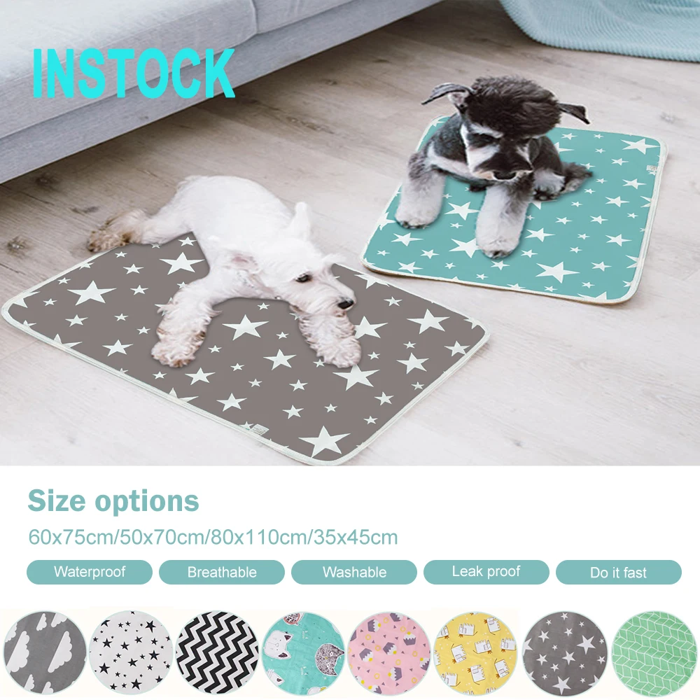 Коврик для подгузников водонепроницаемый впитывающий многоразовый тренировок