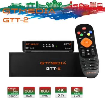

GTMEDIA GTT2 TV BOX Android 6.0 TV Smart UHD DVB+T/T2/Cable/ATSC-C/ISDBT 4K 2.4G Wifi Netflix 2GB 8GB H.265 freesat set top box