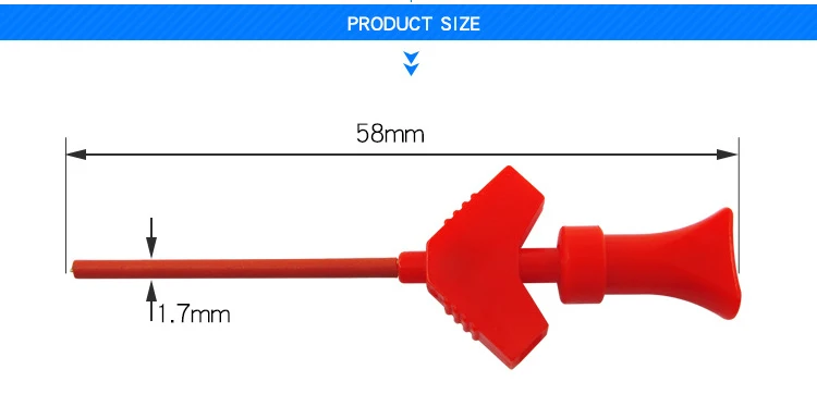 TKDMR 10 шт. мини grabber SMD IC Тест Крюк Клип Датчик перемычки Логический анализатор тест ing аксессуары