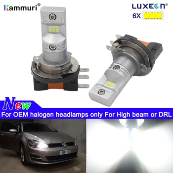 

6000K White Powered By Luxeon LED H15 LED Light For Audi BMW Mercedes Volkswagen VW Car led Headlight Bulbs High beam DRLights