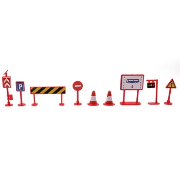 

Baby Simulation Toys Mini Wooden Traffic Signpost Road Warning Sign Board Toy Guideboard Traffic Sign Kids Play Toy 9Pcs