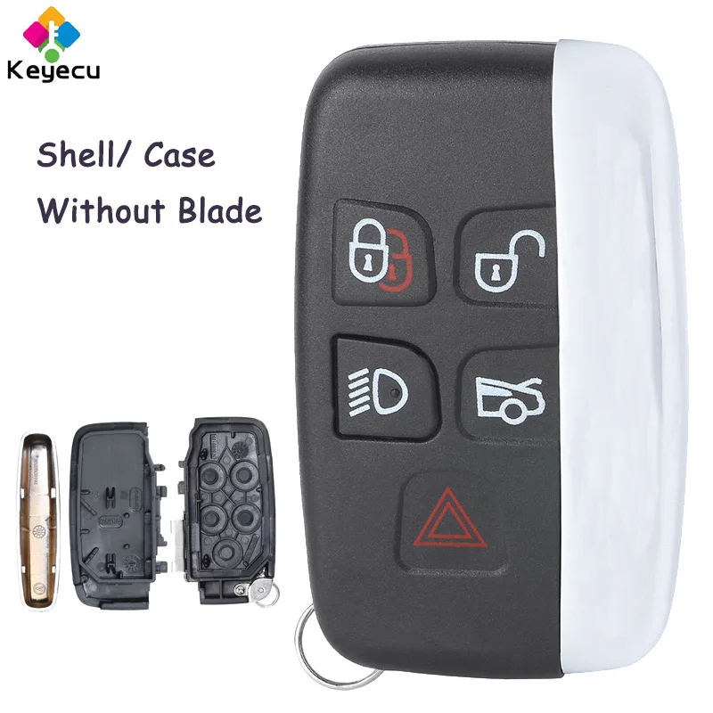 

KEYECU Smart Remote Key Shell Case Fob 5 Buttons for Jaguar XF XJ XE XK F Type F Pace 2011 2012 2013 2014 2015 2016 2017 - 2019