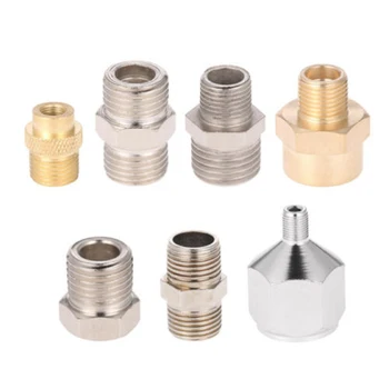 

7pcs Airbrush Adaptor Kit Fitting Connector 5pcs Brush 1/8" & 1/4" BSP Couplings for Compressor Airbrush Hose Air Brush Tools