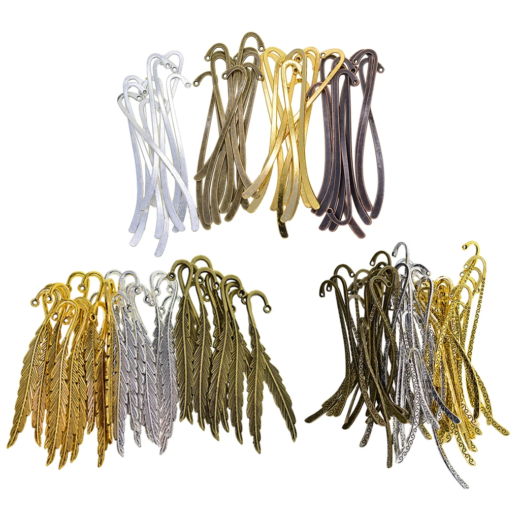Marcador de Metal Marcadores para Faça Lotes de 130 Cores Sortidas Tamanho Gancho Bookmark Você Mesmo Beading Pingente Jóias Fazendo Descobertas 2 Cheap Componentes p joias