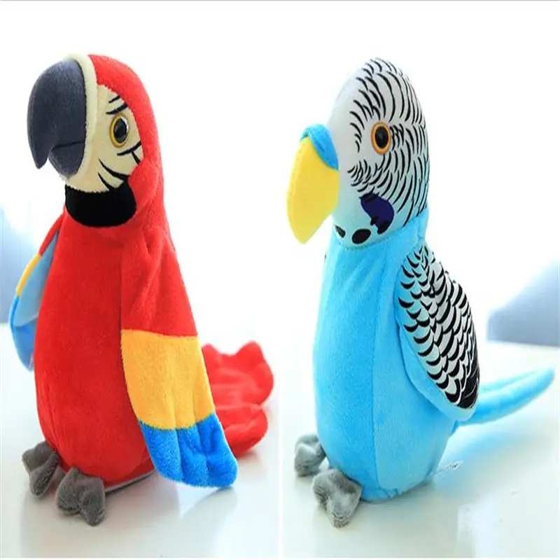 Electronic Talking Parrot Toy Cute Speaking Record Repeats Waving Wings Electroni Bird Stuffed Plush Toy Kids Birthday Gift 21cm Electronic Talking Parrot Toy Cute Speaking Record Repeats Waving Wings Electroni Bird Stuffed Plush Toy Kids Birthday Gift 21cm