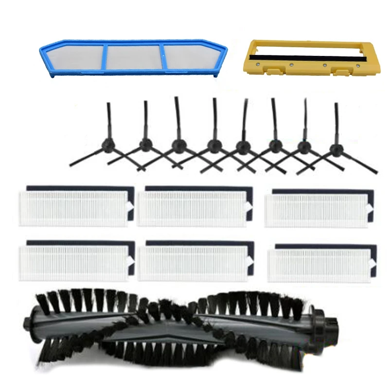 

Filter Replacements Kits for Ilife A4 A6 A4S A8 A40 Hepa Filter & Primary Filter & Side Brush Remote Control Roll Brush Cover