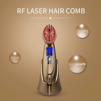

Handheld RF Hair Comb EMS Micro Current Vibration Massage Comb infrared Physiotherapy Home use Laser Hair Regeneration Apparatus