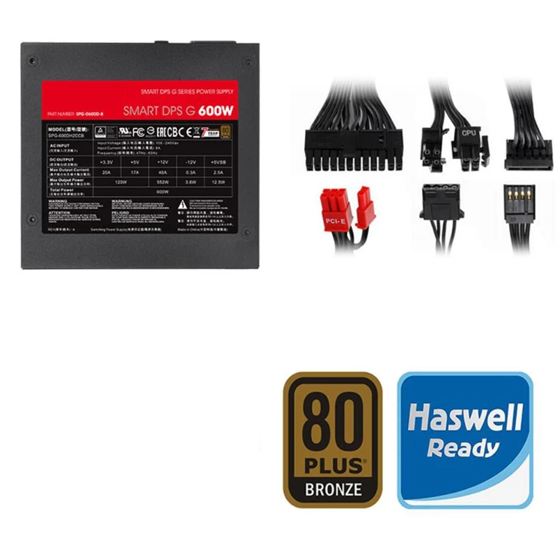 Thermaltake Spg 600dh2ccb Unidad De Fuente De Alimentación 600 W 24 pin Atx Atx Negro, Rojo | PS SPG 0600DPCBEU B