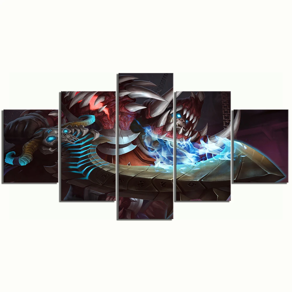  5 Piece Video Game WOW DOTA 2 Painting Poster Decorative Mural Art Room Wall Decor Canvas Painting 