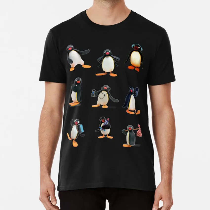 Pingu mood футболка pingu мультфильм 80s 90s поп милые дети смешные ретро | Мужская одежда