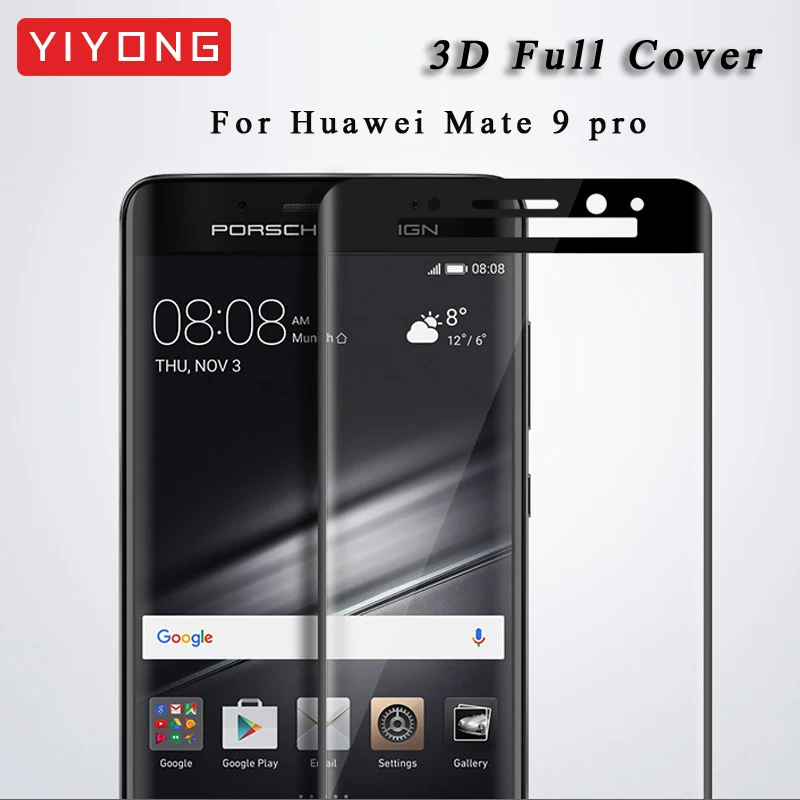YIYONG полноэкранное покрытие стекло для huawei mate 9 8 закаленное стекло Защита экрана для huawei mate 9 Lite Pro mate 9 mate 8 стекло