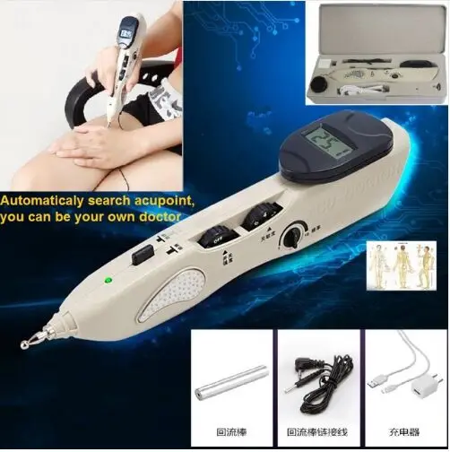 upgraded Rechargeable Massage acupoint pen Point Detector Digital Display electronic acupuncture needle point stimulator machine | Красота и