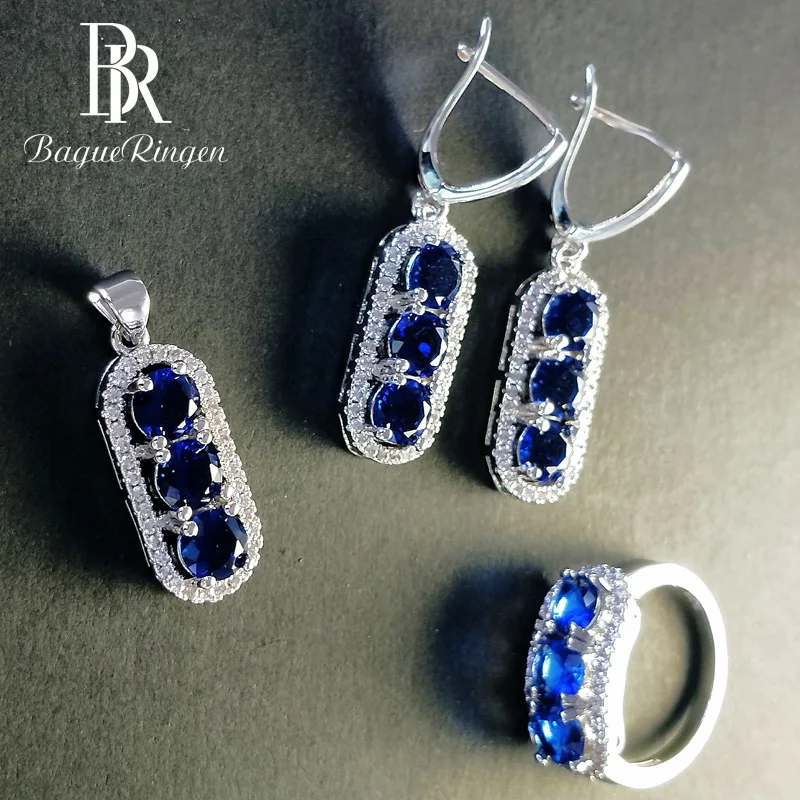 Bague Ringen Conjuntos De Joyas Geom tricas De Plata 925 Para Mujer 