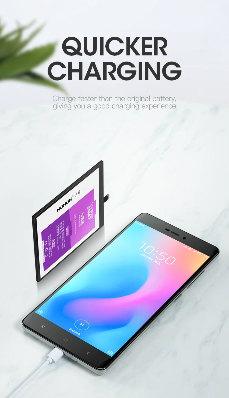 NOHON BM47 аккумулятор для телефона Redmi 4X аккумулятор BN41 для Redmi Note 4 Аккумулятор BM46 BN43 BN40 для Xiaomi Redmi 3 3S 4Pro Note 4 4X