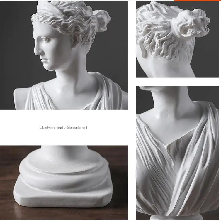 Kopen Europese Hars David Venus Hoofd Standbeeld Thuis Woonkamer Godin Sculptuur Beeldjes Decoratie Kantoor Desktop Meubel Ambachten