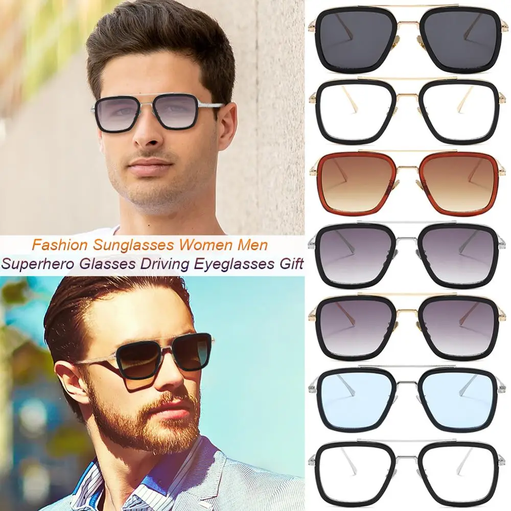 

SpiderMan Tony Stark Glasses Edith Cosplay Prop Spider-Man Far From Home Peter Parker Sunglasses Glasses Driving Eyeglasses Gift