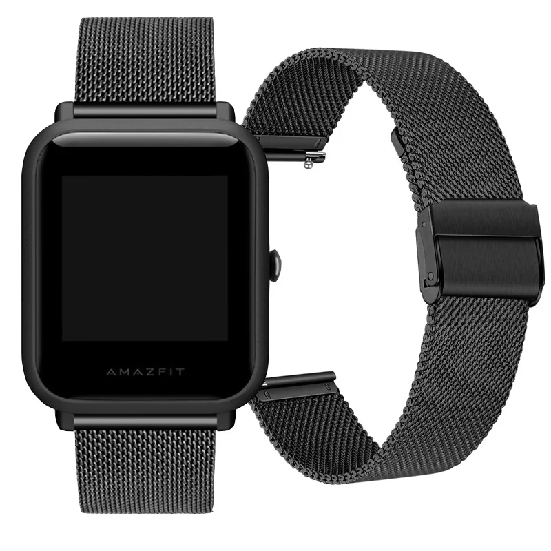 Ремешок из нержавеющей стали для смарт-часов Amazfit Bip сменный Браслет Миланская