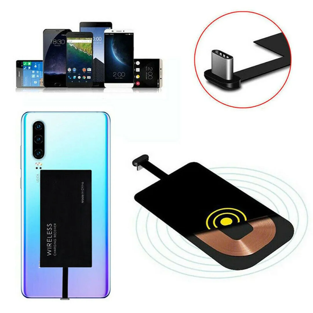 Беспроводной зарядный приемник Type C для мобильного телефона Android ультра тонкий USB