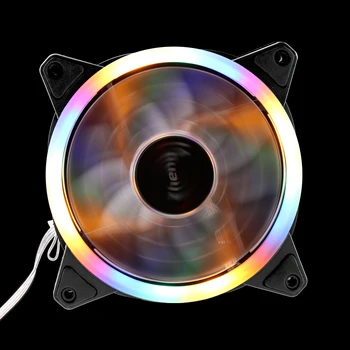 

1PC Mini 120mm PC Case Fan Cooler Adjustable Double-sided LED Light Computer Cooling Fan 12V Laptop CPU System Heatsink