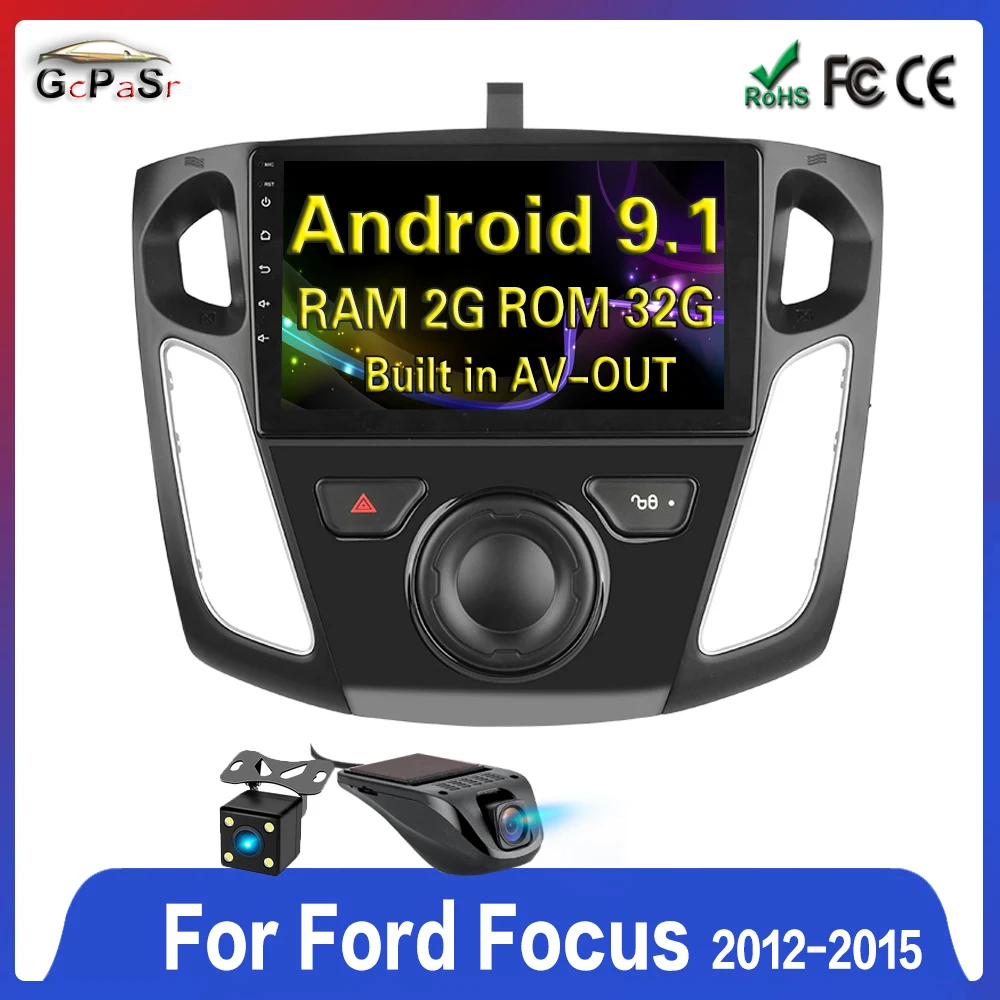 Автомагнитола 2G + 32G 9 &quot2din Android 1 мультимедийный видео плеер для Ford Focus 3 2012 2013 2014 2015