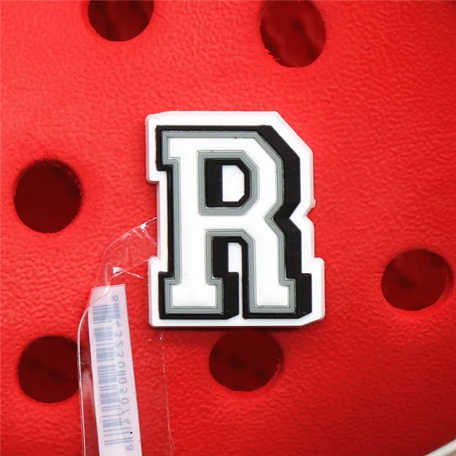 Original PVC Shoe Buckle Accessories DIY Combination English Alphabet Shoes Decoration Jibz for Croc Charms Bracelets Kids Gifts U165-R