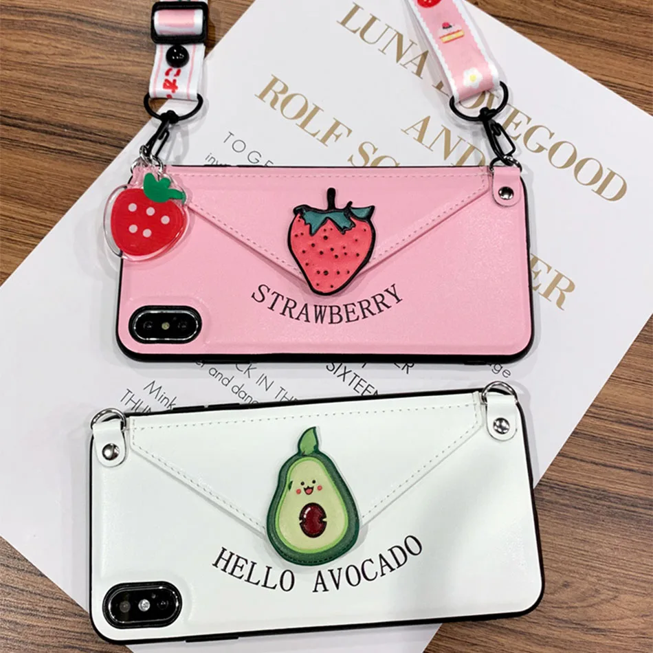 

Flip Stand Leather Phone Case For iPhone 5 SE 6S 8 Plus X XS XR MAX Case Wrist Strap Cover For iPhone 11 Pro Max Fashion Case