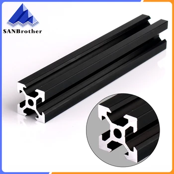 

BLACK 2020 V-slot European Standard Anodized Aluminum Profile Extrusion Linear Rail for CNC 3D Printer