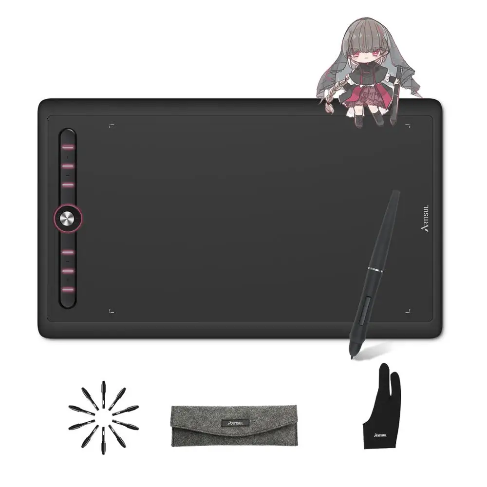 Artisul M0610 Pro Батарея бесплатный цифровой графический планшет для рисования и игры OSU с 8 Экспресс ключей