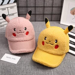 Casquette de Baseball à visière Pikachu, SunHat, Pokemon, Anime, pour bébé de 3 à 7 ans, Cosplay, Kawaii, figurines, jouets, cadeau ajustable 