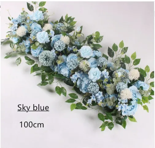 style 6 Upscale white Artificial Silk Peonies Rose Flower Row Arrangement for Wedding Arch Backdrop Centerpieces DIY Supplies - Цвет: style 6
