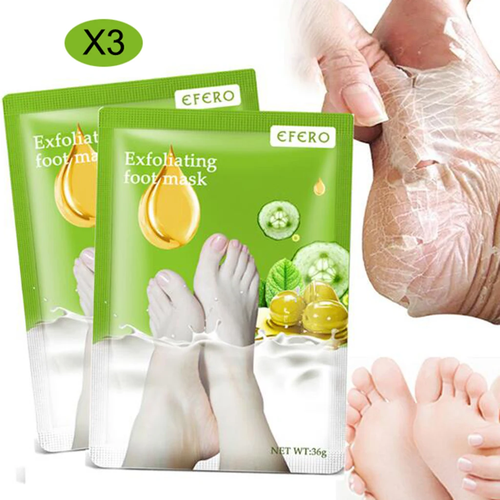 3pcs Efero Feet Mask Peeling Dead Skin Remover Feet Mask Exfoliating Foot Mask Socks Pedicure Foot Care Detox Foot Patch Feet Aliexpress