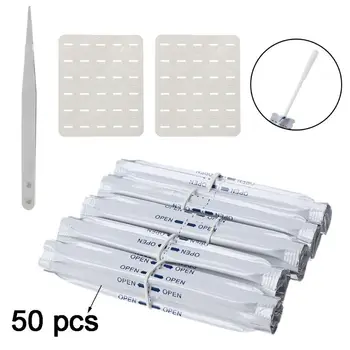 

50Pcs/Box Double Head Cleaning Cotton Stick Wet Alcohol Cotton Swabs with Tweezers and Oil Absorbing Sheet for IQOS 2.4 PLUS