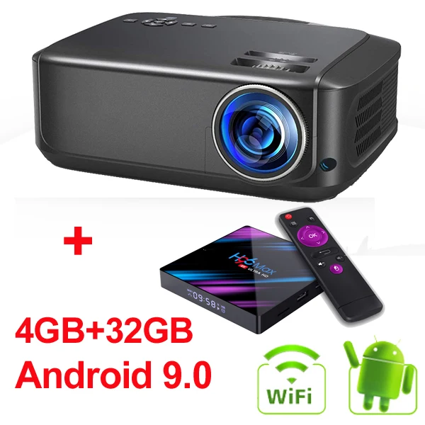 WZATCO T59 4K LED Projector Native 1920x1080P Full HD Android Wifi Smart Home Cinema Game Video Projecteur 3D Portable Beamer best mini projector Projectors