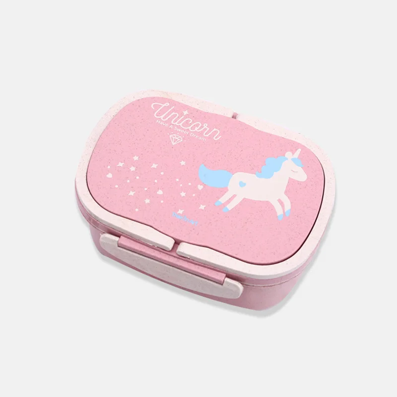 Экологичная Пшеничная солома Bento tiffin коробка Микроволновая печь детский Ланч герметичный с ручкой для детей школьный контейнер для еды столовая посуда