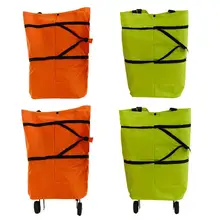 Портативная Модная складная сумка для покупок из ткани Оксфорд, вместительная сумка для покупок, органайзер для еды, сумка-тележка, сумка для женщин