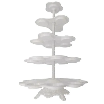 

5-Tier Round Cupcake Stand-Holder,Display Tree Tower Cake Plate,Tea Party Serving Platter Stand for Wedding Home Birthday Party