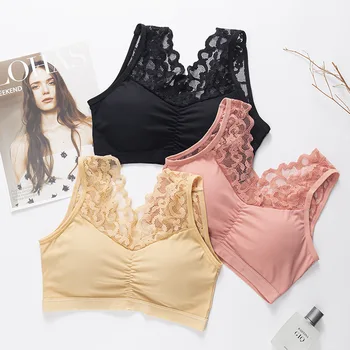 

Explosion Models Lace Beauty Back Wrapped Chest 2020 Summer New Underwear Bra Sports Vest Anti-Exposure Girls Bra