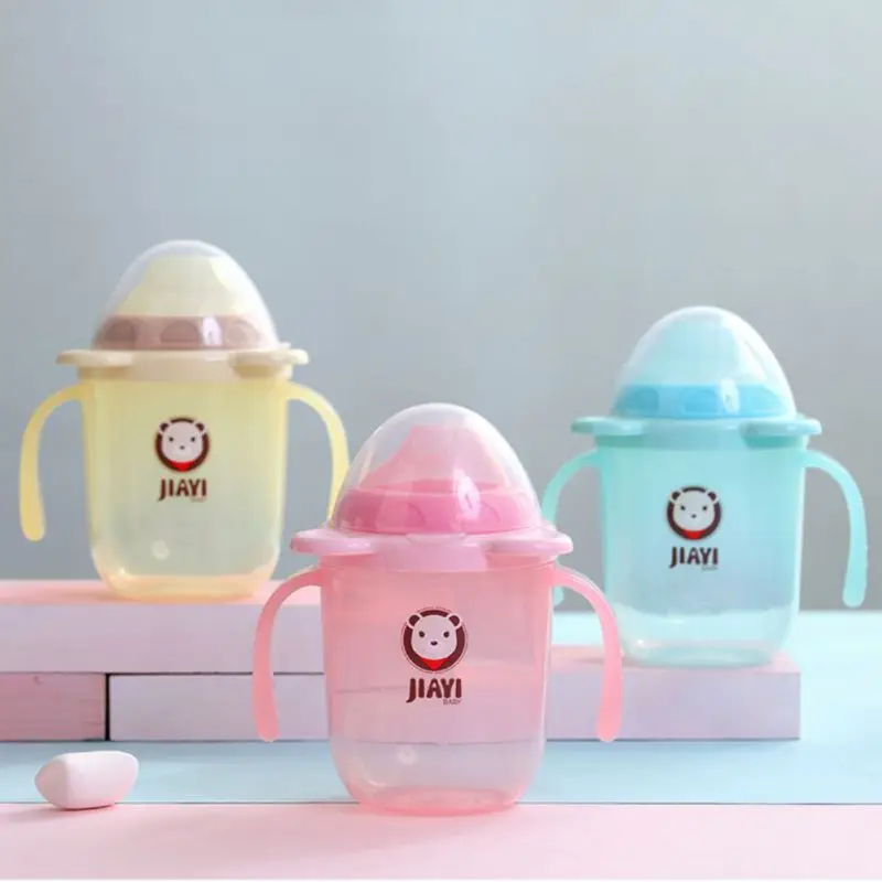 

Baby Environmental Protection Feeding Bottle Straw Cup Drinking Bottle Sippy Cups With Handles 6 Colors