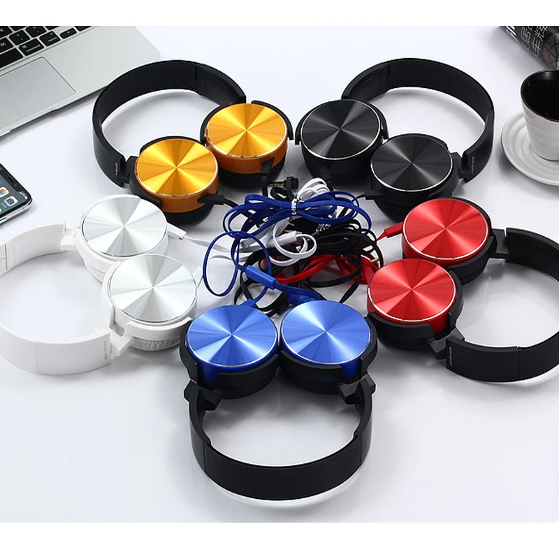 

XB450 Wired Headphones With Microphone Over Ear Headsets Bass HiFi Sound Music Stereo Earphone For iPhone Xiaomi Sony Huawei PC