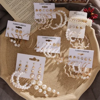

Vintage Tassel Acrylic Earrings For Women Bohemian Earrings Set Big Dangle Drop Earring Brincos Female Fashion Jewelry