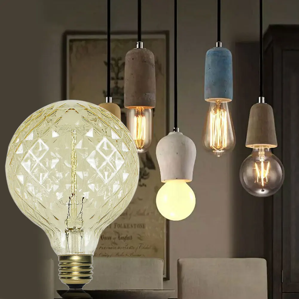

40W Home Led E27 Holiday Bedroom Light Bulb Replacement Decorative Warm White Romantic Courtyard Filament Retro Pineapple Shaped